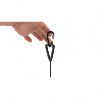 Karabinkrok medfølger for enkel opphenging