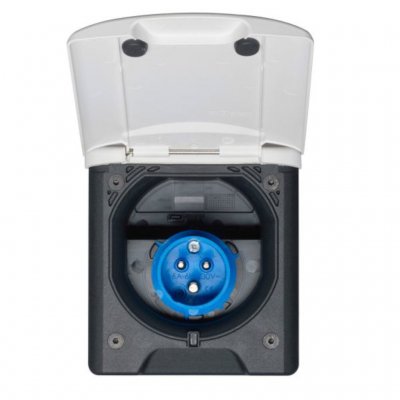 Fjädrande lock med magnetlås.