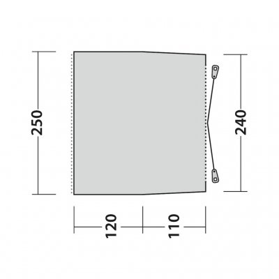 Plantegning for Outwell Sleep Annexe Cross PowerAir