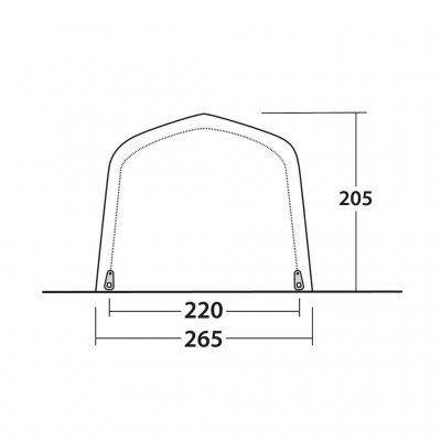 Mål for Outwell Sleep Annexe Cross PowerAir