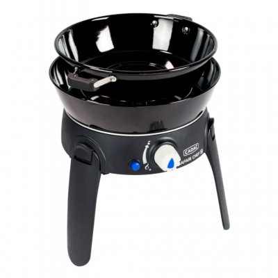 Cadac Safari Chef 30 grill med lokk som også fungerer som wokpanne.