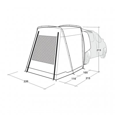 Dimensjoner på Outwell Dune SUV