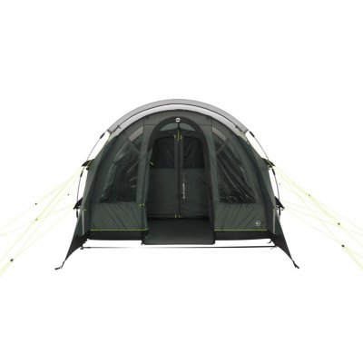 Outwell Durango 4 med frontdøren åpen og gulvkanten brettet ut.