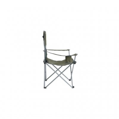 Spruce Arm Chair Olivine er en slitesterk og sammenleggbar stol, perfekt for camping.