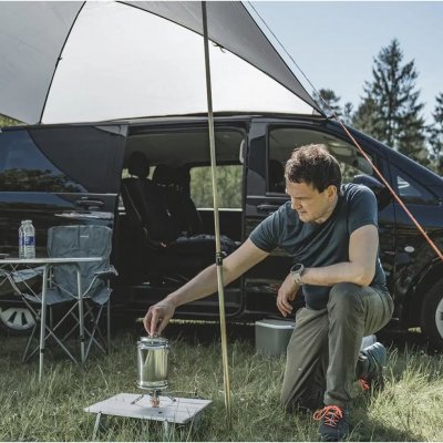 Markise med ekstra ståhøyde for vans, campingvogner og mindre bobiler på 2,5 x 2,5 meter.