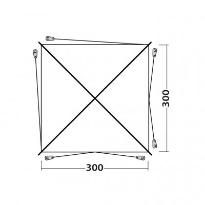 Plantegning for Outwell Fastlane 300 Shelter