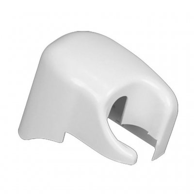 Fiamma F45i endestykke for høyre side med sveiv i hvitt