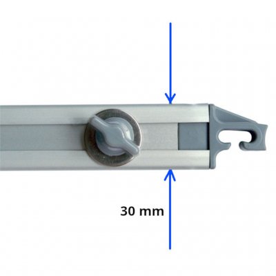 Passer til Fiamma rafter med en bredde på 30 mm.