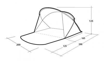 Whitby Beach Shelter – Strandskjul for 2 personer