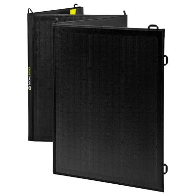 Solpanelen är vikbar så den tar mindre plats i packningen.
