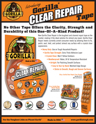 Gorilla Tape 8,2m Klar