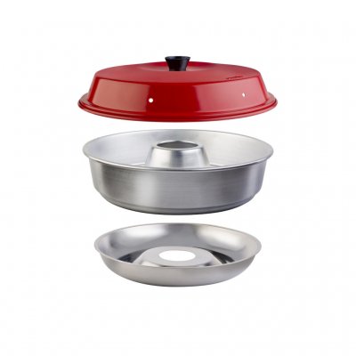 Specialdesignad konstruktion i tre delar som både ger över- och undervärme