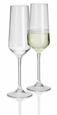 Champagneglas Savoy från Flamefield i 2-pack, tillverkade i tåligt polykarbonat.