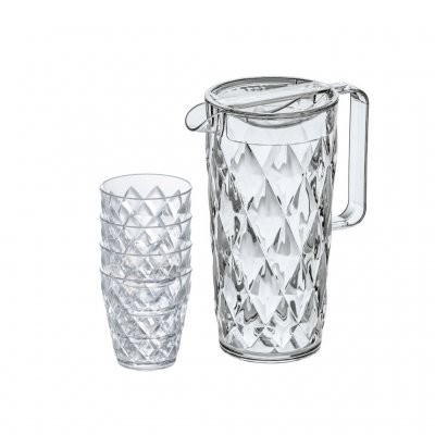 Koziol Tillbringare 1,6 L med 4 glas