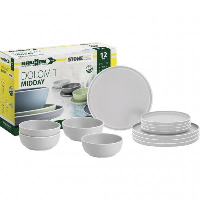 Brunner Midday Dolomite White 12 delar - Antislip