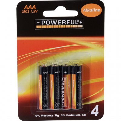 Batterier AAA 1.5V - 4-pakning
