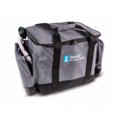 Väska medföljer med förvaringsutrymme för samtliga tillbehör