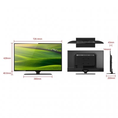 Mått för LTC 32 Smart-TV