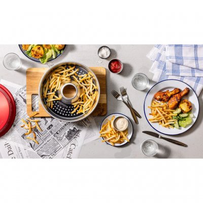 Stekeplaten fra Omnia er perfekt for tilberedning av pommes frites.