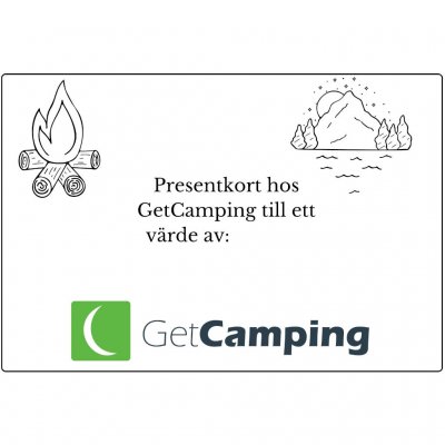 Presentkort hos GetCamping, välj själv vilken summa du ger bort.