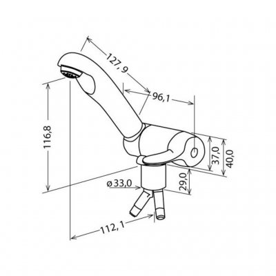 Målskisse for Reich Keramik Style ettgrepsblander.