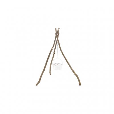 Med dette gjør-det-selv-settet kan du raskt og enkelt bygge din egen tripod for matlaging over åpen ild.