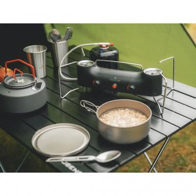 Robens Fire Finch dobbeltbrenner - kraftig dobbeltbrenner med innebygd vindskjerm