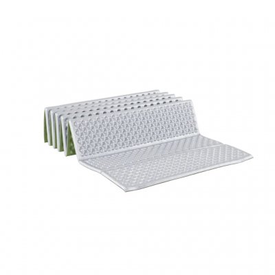 Takket være mønsteret i liggeunderlaget får soveposens isolasjon plass til å utvide seg, noe som gir bedre isolasjon.