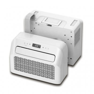 AC för fönstermontering i husvagn.