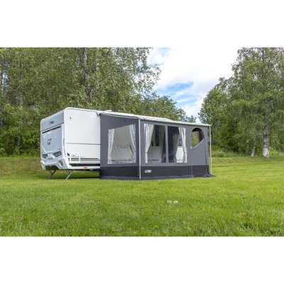 Sidor och front med dörr från Svenska Tält som passar både Fiamma Caravanstore XL påsmarkiser och Thule Omnistor 1200 påsmarkise
