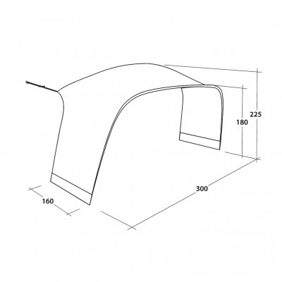 Mått för Outwell Wakefield L Connector